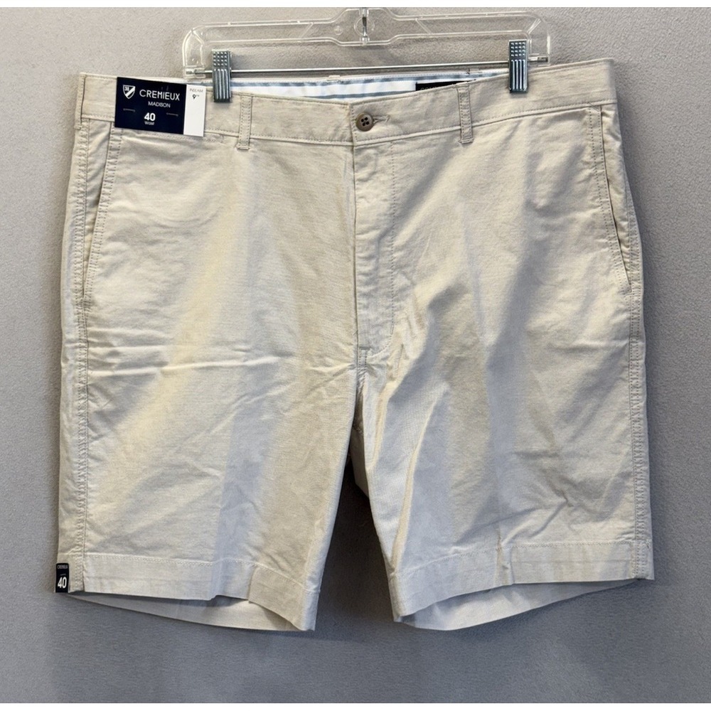 Daniel Cremieux Men's Sz 40 Beige Madison Comfort Stretch 9" Inseam Shorts